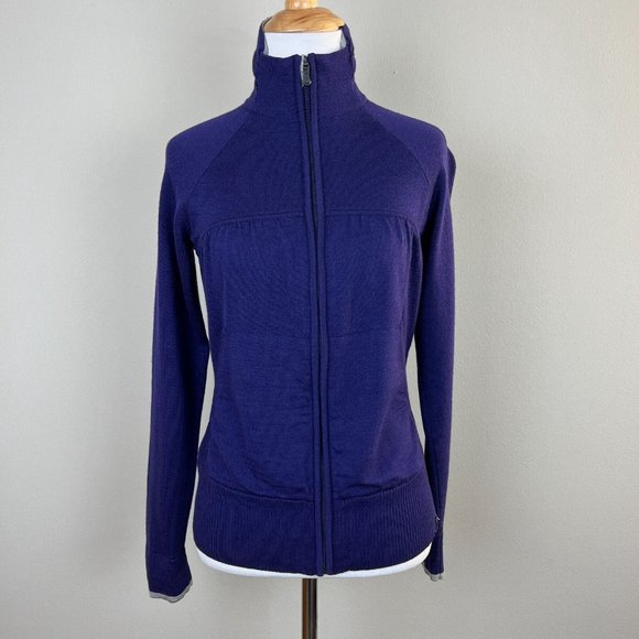Smartwool Sweater Jacket Womens XS Purple 100% Merino Wool Full Zip Repair - Picture 14 of 14